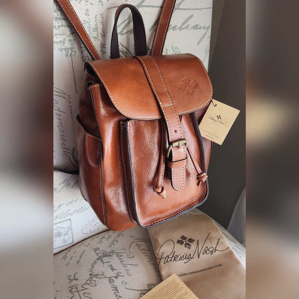 PATRICIA NASH Heritage Aberdeen Leather Backpack NWT - Picture 2 of 16